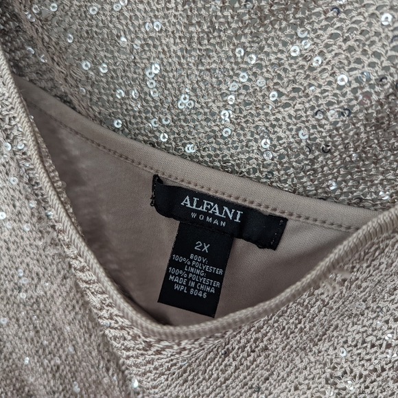 2X Champagne Sequin Top - Picture 5 of 6